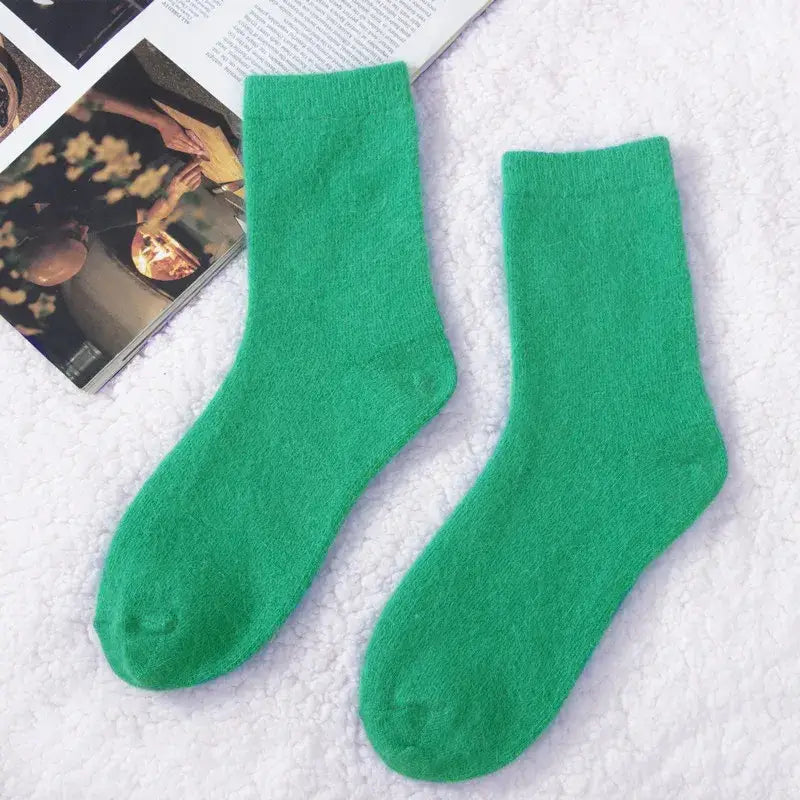Pure Color Warm Winter Socks
