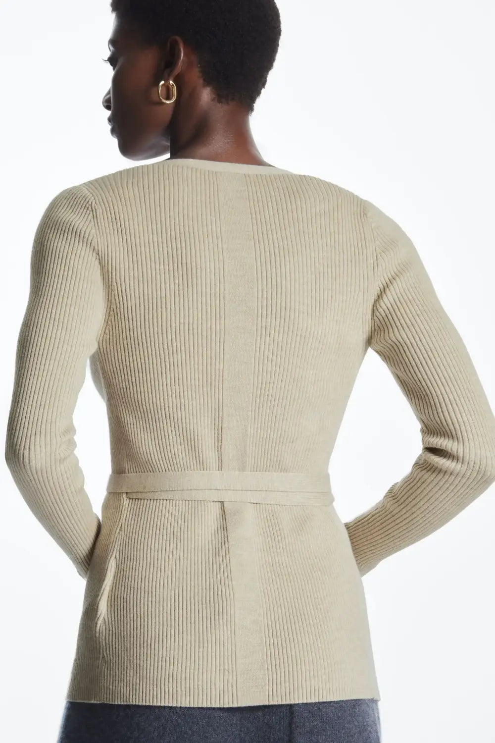 Women’s Casual Wool Blend Tie Wrap Cardigan