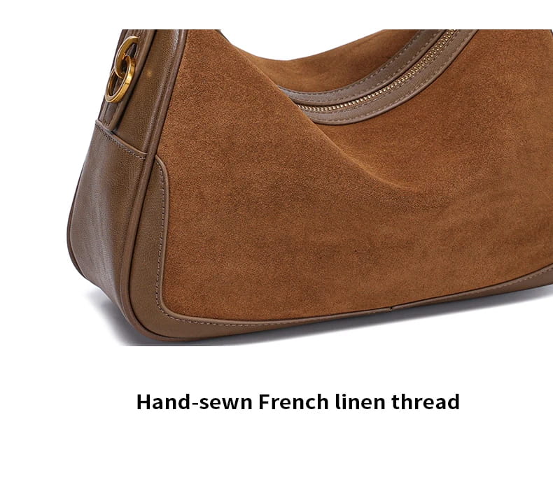 Women’s Suede Genuine Leather Crossbody Bag