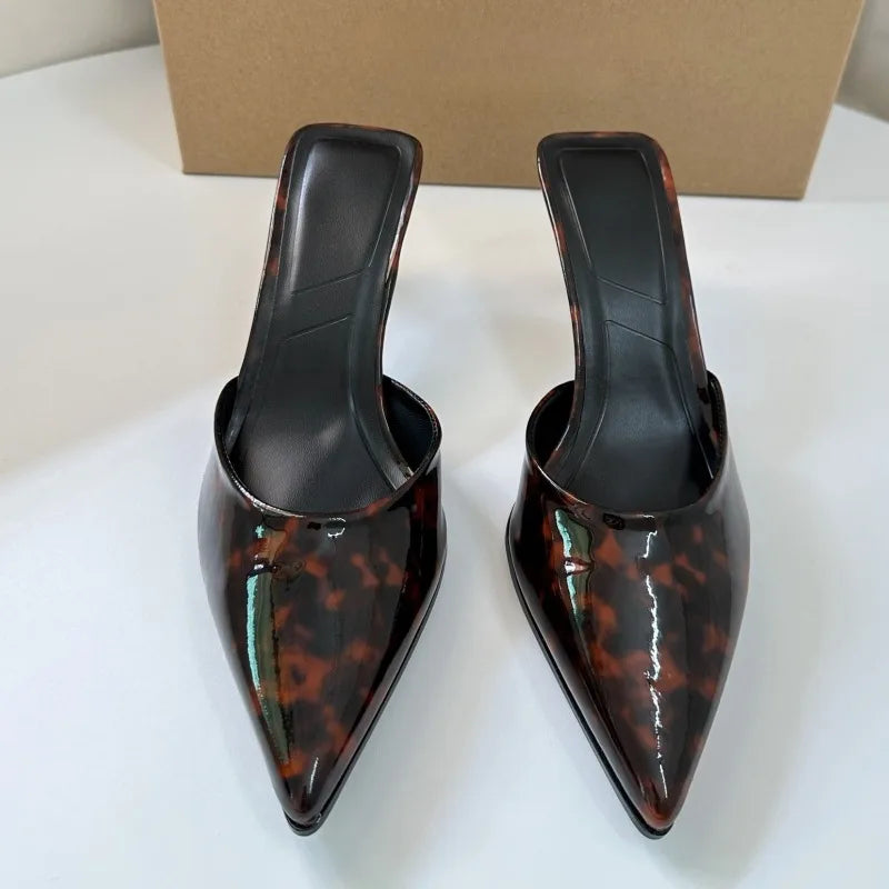 Leopard Print Women High Heels Sandals