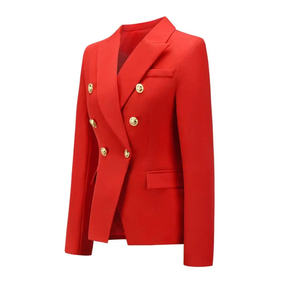 Casual Long Sleeve Turn-down Collar Double Breasted Jacket For Women
