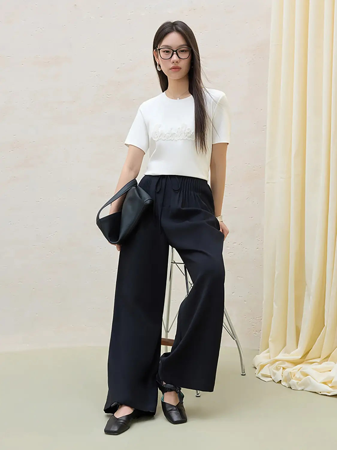 Plus Size Loose Lazy Pleated Floor-length Pants Women
