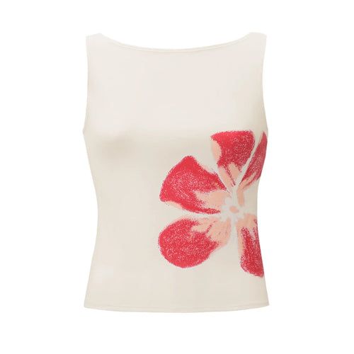 Women's Vintage Crop Tank Tops Slim Fitted Aesthetic - Norellé