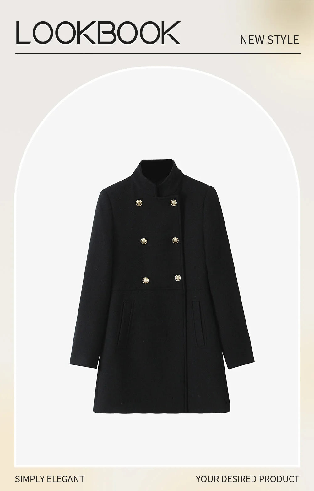 Women’s Double Breasted Coat Jacket