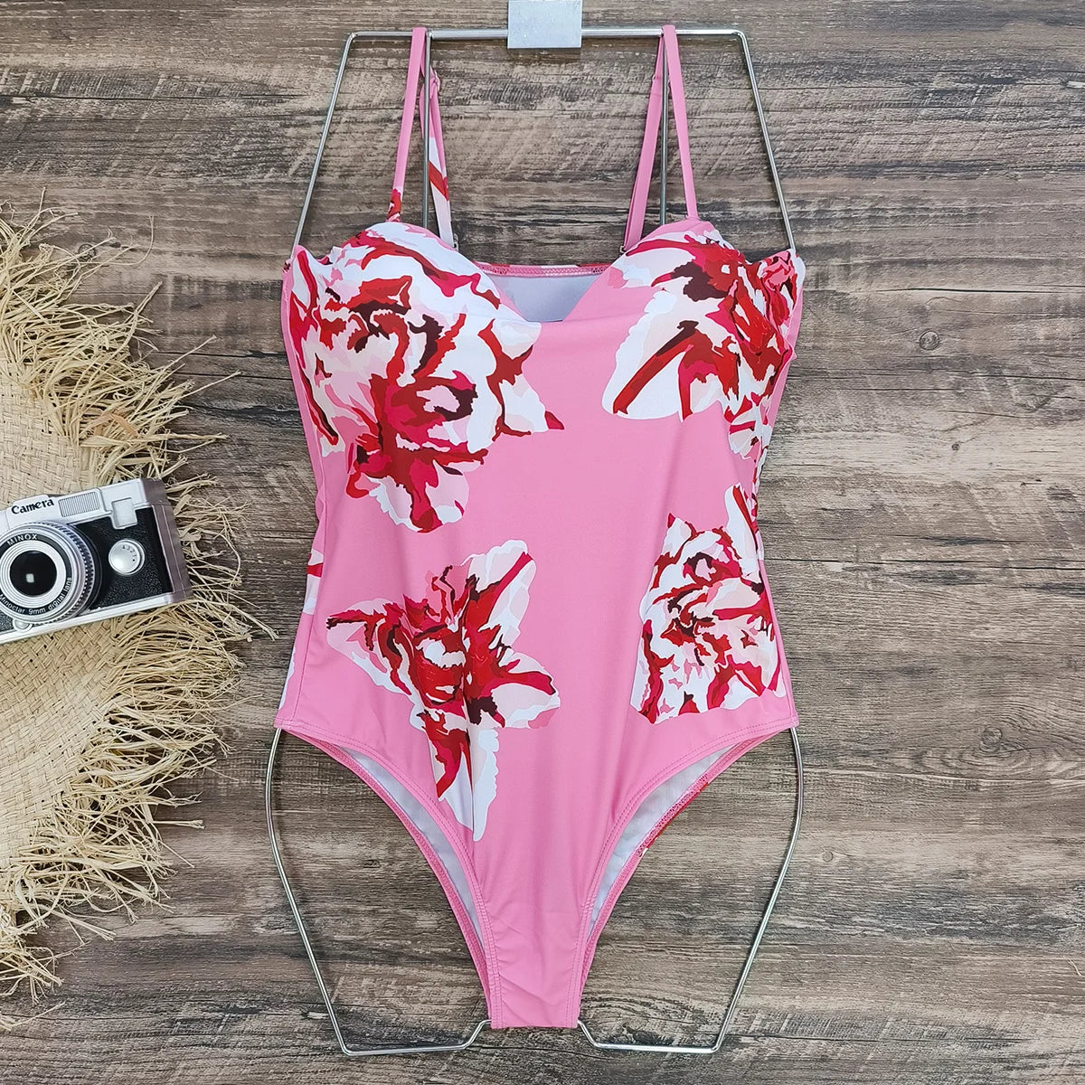 2PC Push Up Women Bikini Set Skirt Floral Printed - Norellé