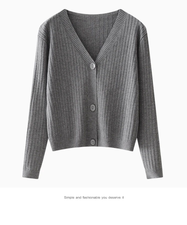 Women Cardigans Sweater V-neck