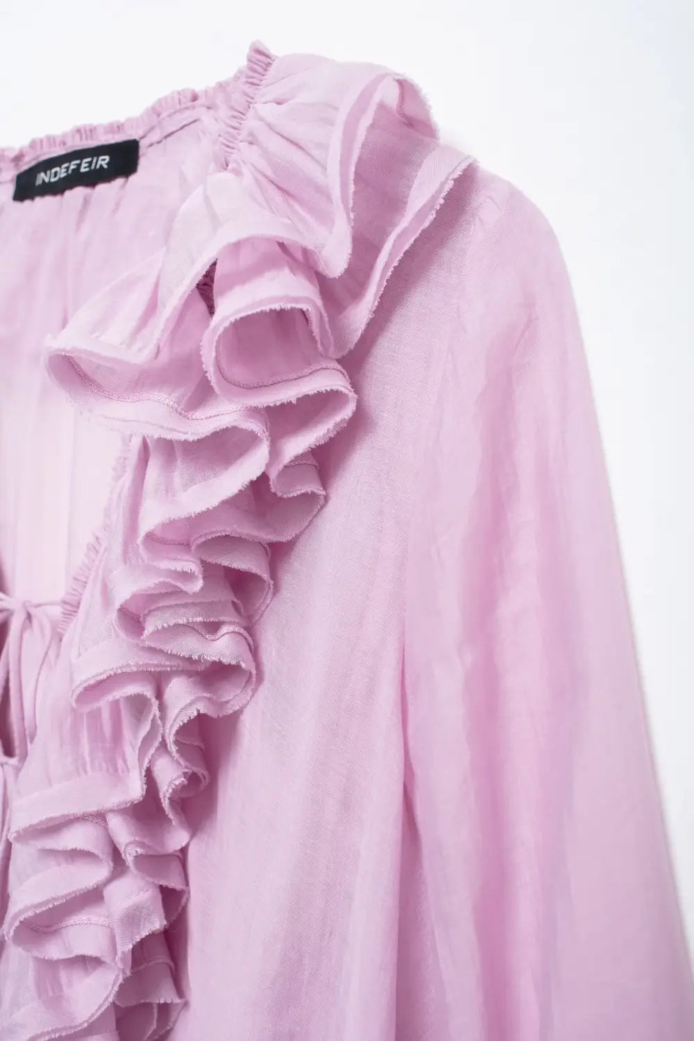 Elegant Women’s Tierred Ruffles Blouses V-Neck Long Sleeve Loose Shirt