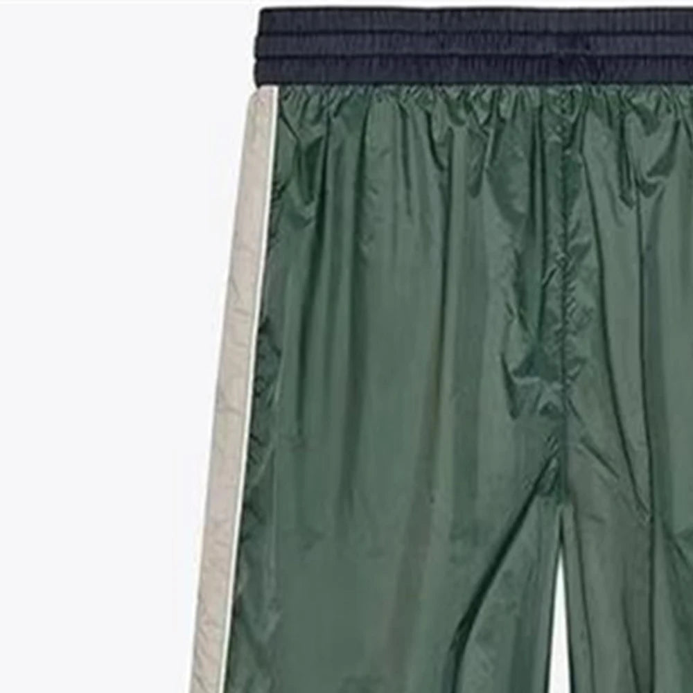 Women’s Color Blocked Short Style Stand up Collar Long Sleeve Pants Set