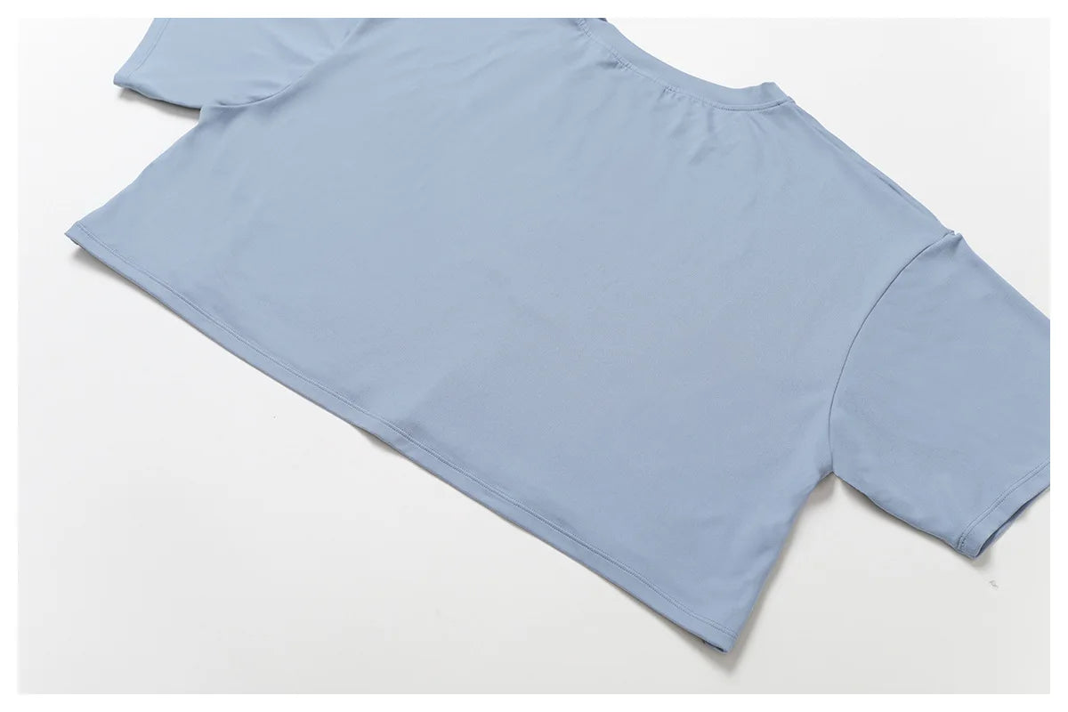 Loose Yoga Top Women Short Sleeve Gym