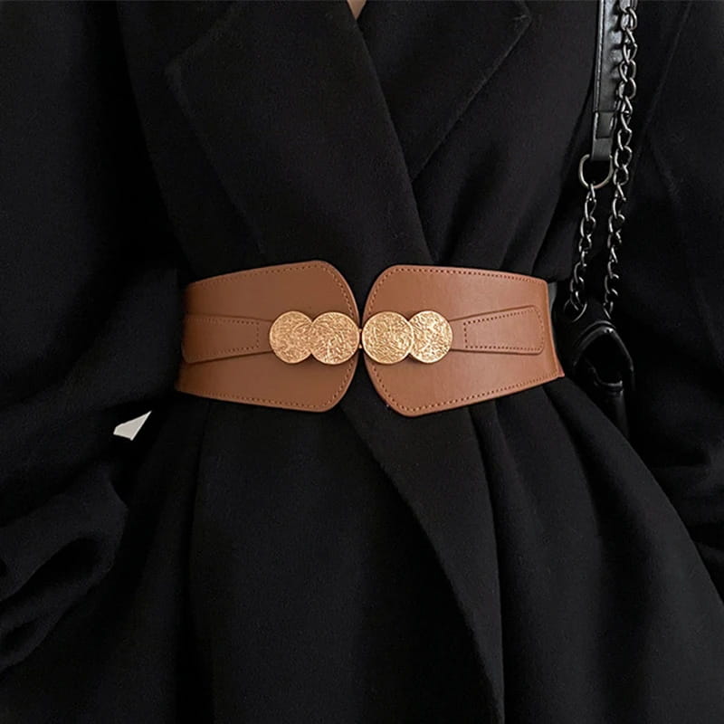 Elastic Wide Waist Closure Women Belt