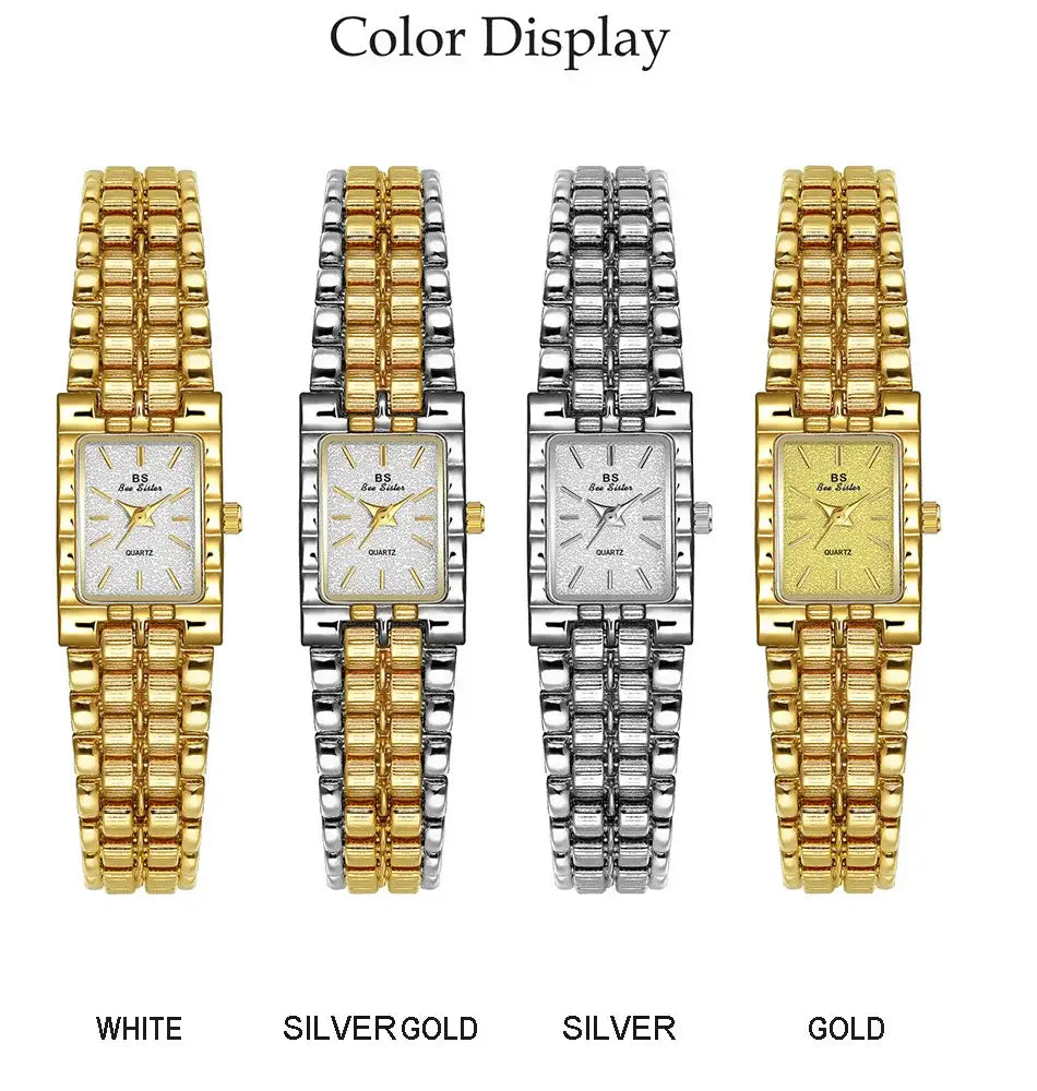 Retro Gold Rectangle Classic Watch For Women