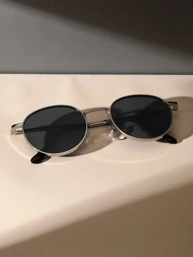 Metal Round Frame Vintage Casual Sunglasses