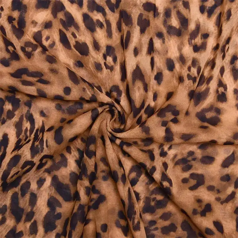 Leopard Print Spaghetti Strap Maxi Dress Women