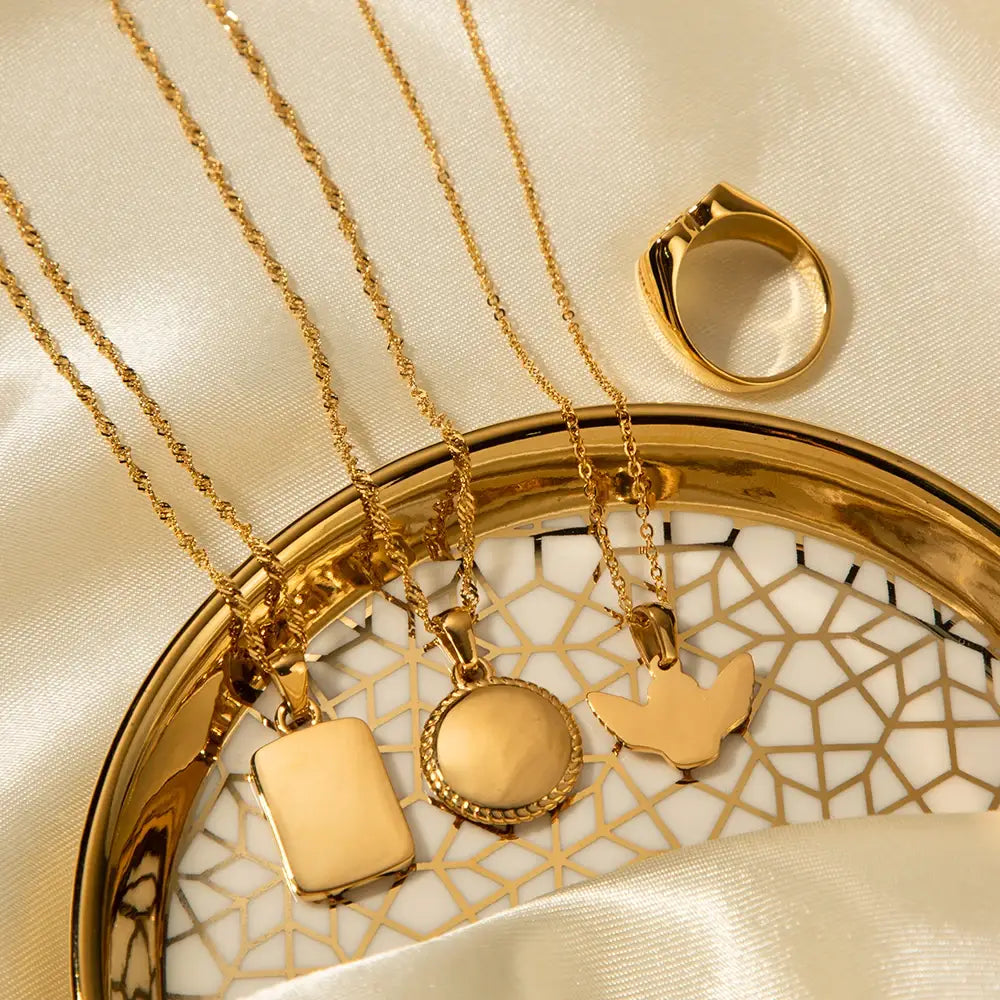 Stainless Steel Angel Pendant Necklace