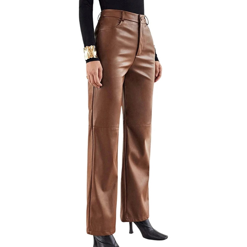 Women PU Leather Pants