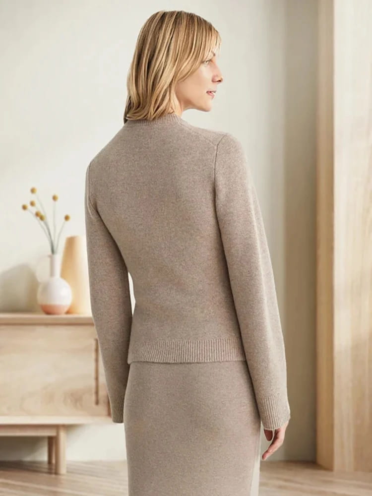 Women Long Sleeve Knitted Cardigan