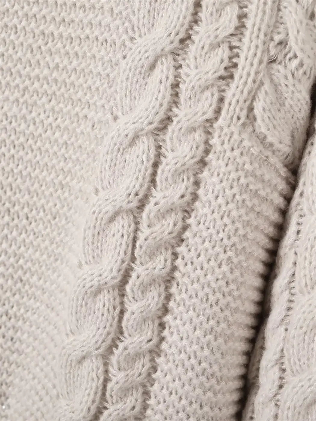 Cable-Knit Pullover Long-Sleeve Sweater