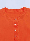 Women's Leisure Comfort Stacked Decoration Knitted Cardigan