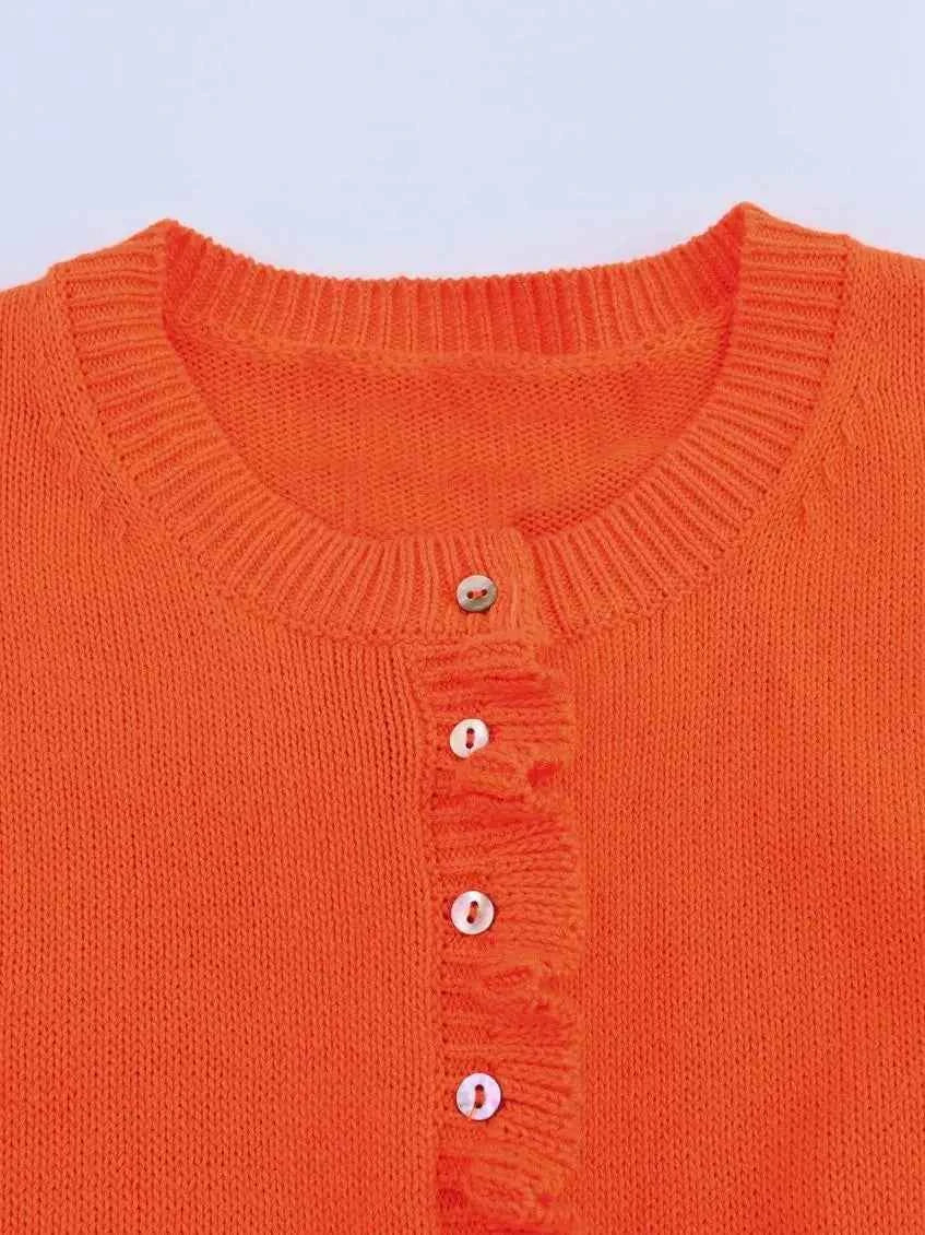 Women's Leisure Comfort Stacked Decoration Knitted Cardigan