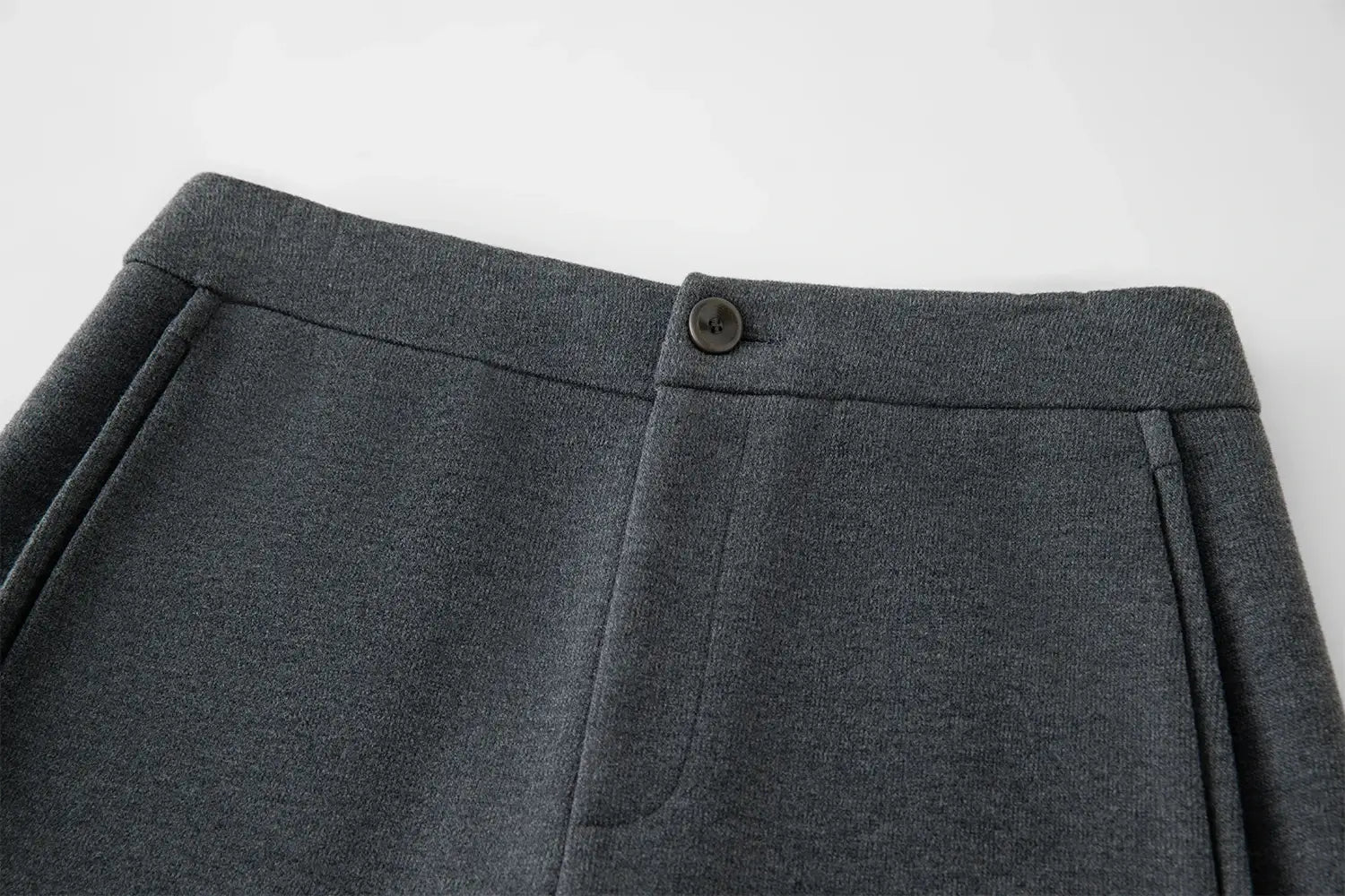 Women Winter Long Trouser Thick Straight Commuter Beige All-Match Pants