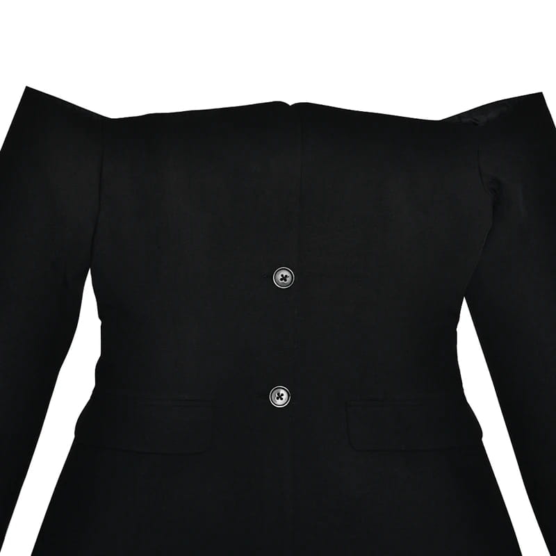 Off-shoulder Strapless Blazer Dress For Women