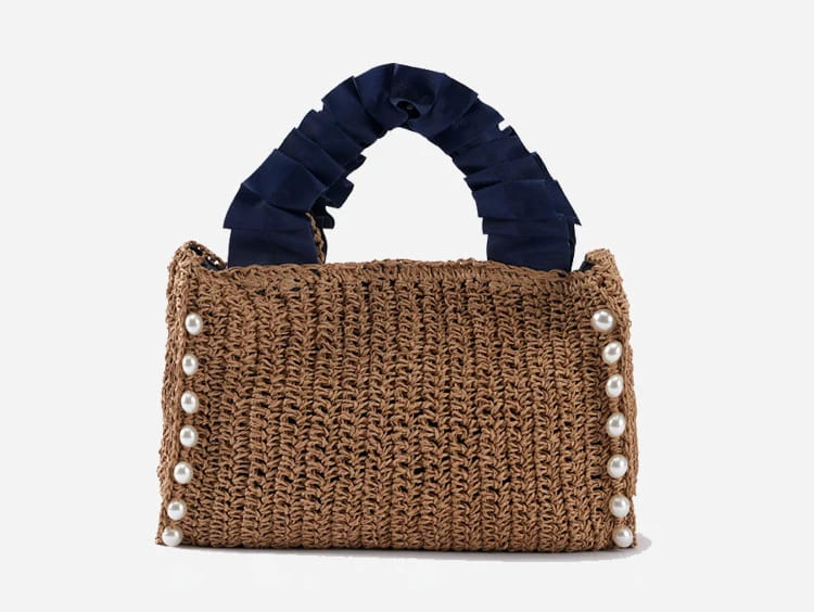 Pearls Straw Bags for Women