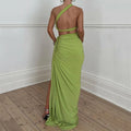Women Summer 2 Pieces Outfits Solid Color Oblique Shoulder Sleeveless - Norellé