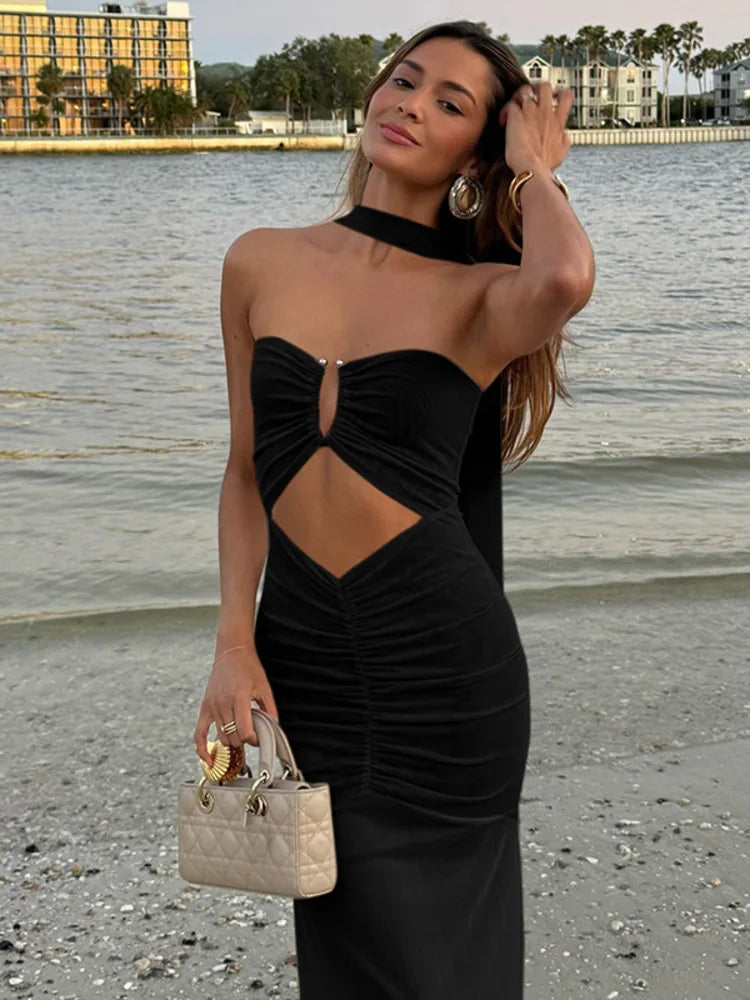 Hollow Out Backless Maxi Dress Women Gown - Norellé