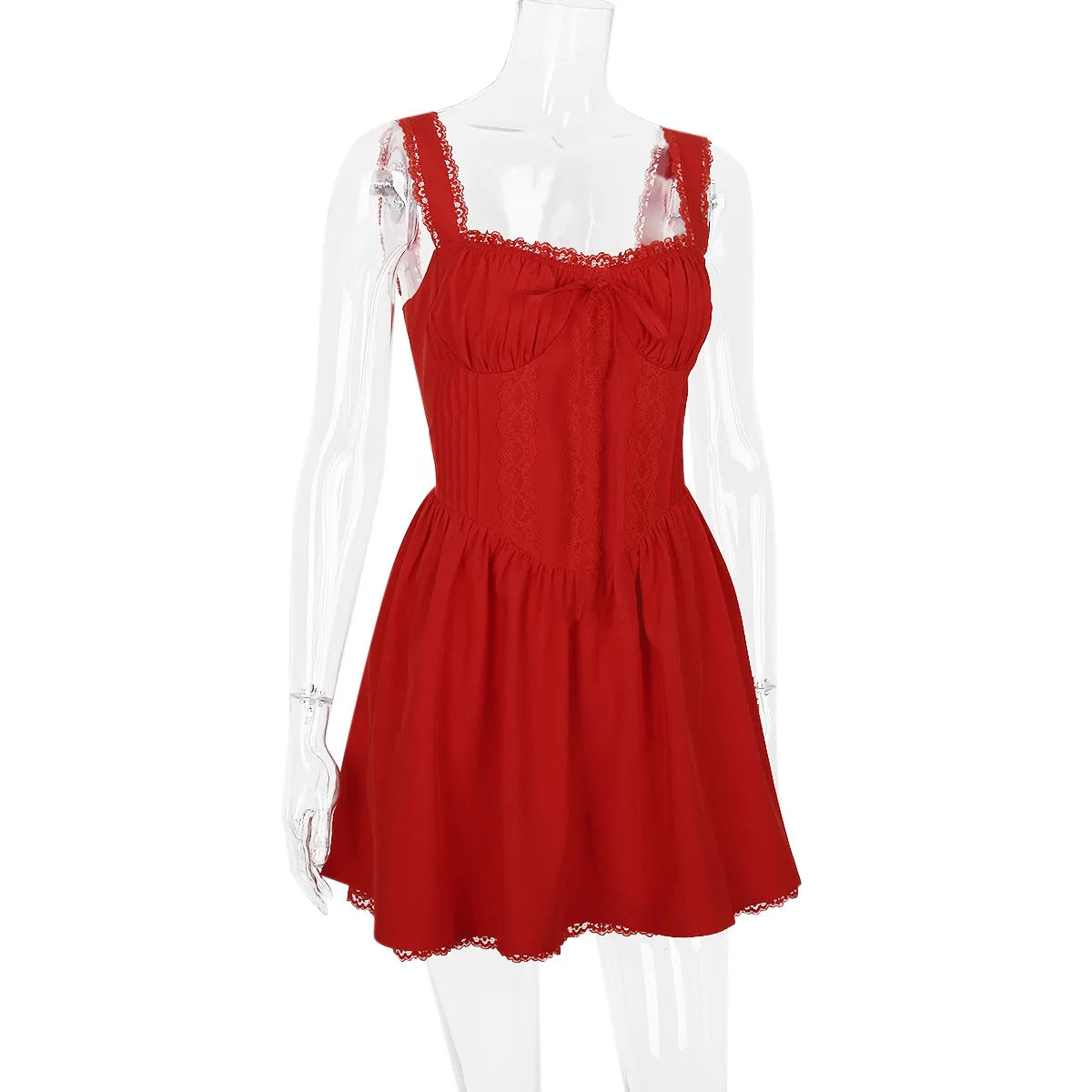 Elegant Spaghetti Strap Backless Mini Dress For Women