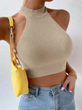 Knit Sleeveless Halter Tops for Women - Norellé