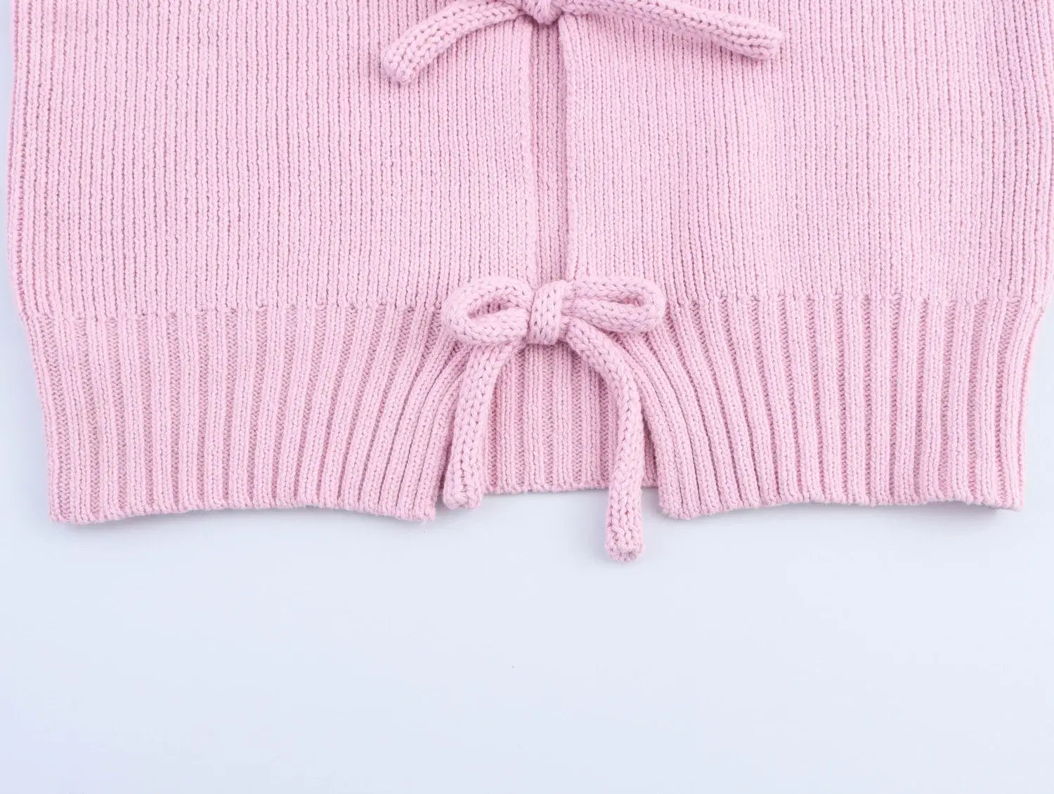 Women Bow Tie Coat Casual Knitted Cardigan