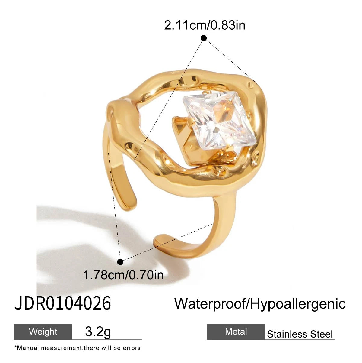 Minimalist Gold Color Plated Stainless Steel Rings