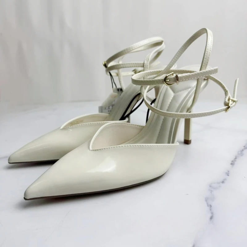 Pointed Toe Patent Leather Women Pumps