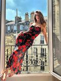 Flowers Print Spaghetti Strap Dress - Norellé