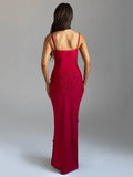 3D Flower Spaghetti Strap Maxi Dress Women - Norellé