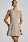 Backless High Waist A-line Mini Dress Women - Norellé