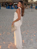 Hollow Out Backless Maxi Dress Women Gown - Norellé