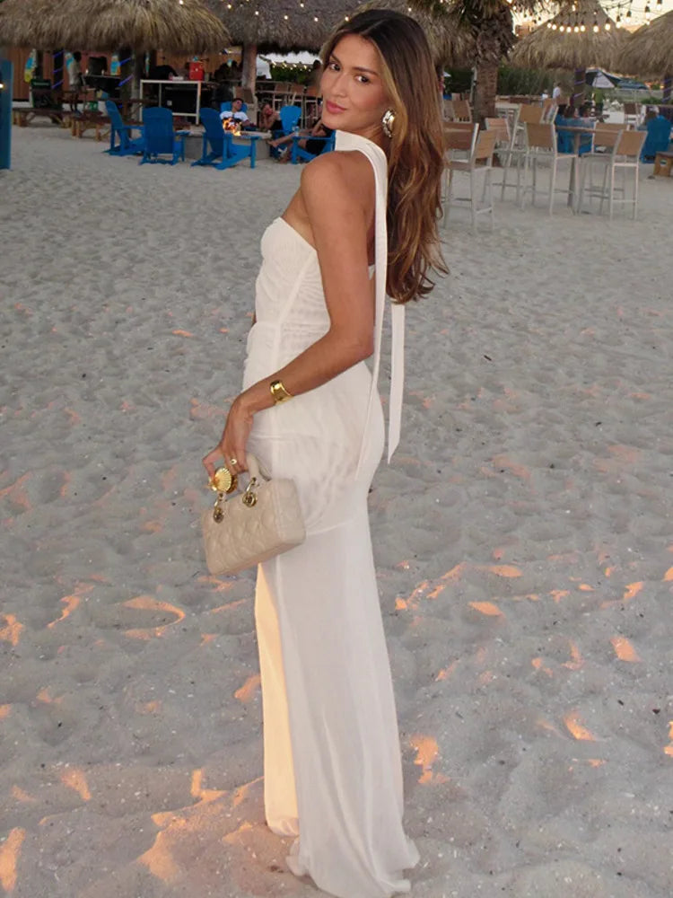 Hollow Out Backless Maxi Dress Women Gown - Norellé