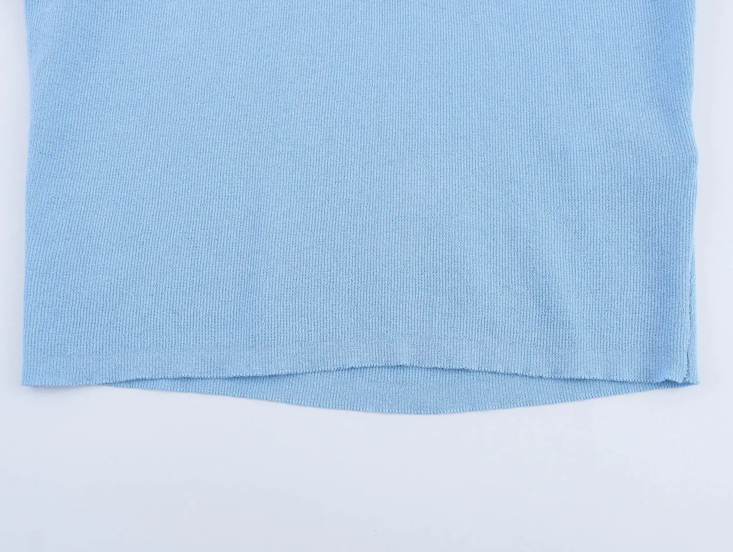 Women Pleated Knitted Pullover Slim-fit Round Neck Long Sleeve Simple Sweater