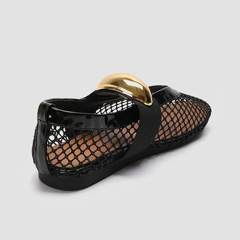 Rome Fishnet Ballet Shoes