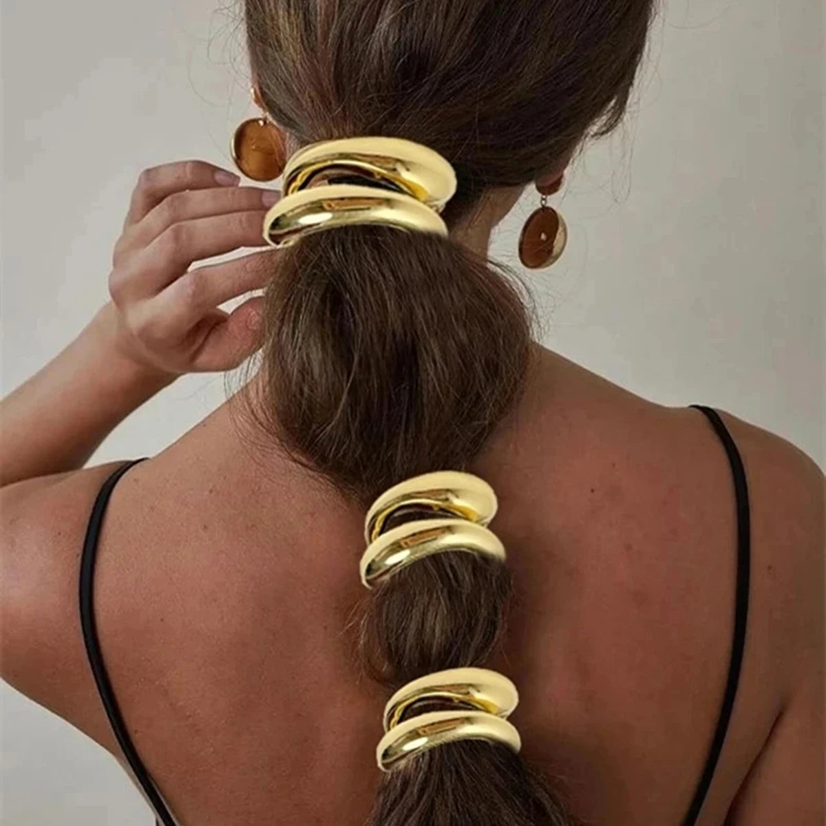 Metal Irregular Double-layer Hair Bands Ropes for Women