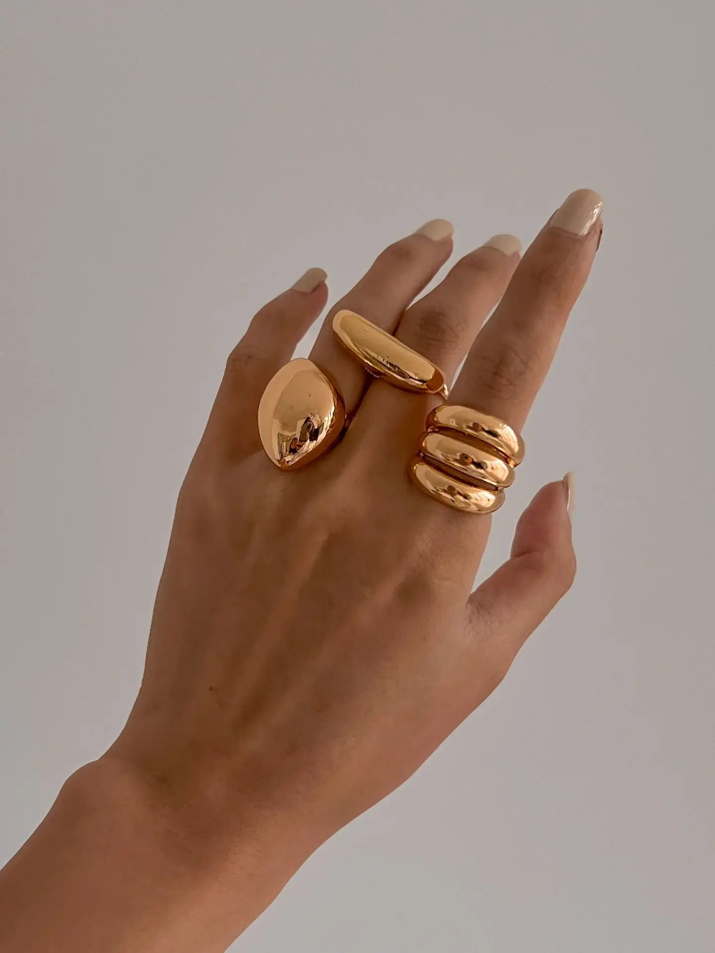 3pcs/set Metal Rings For Women