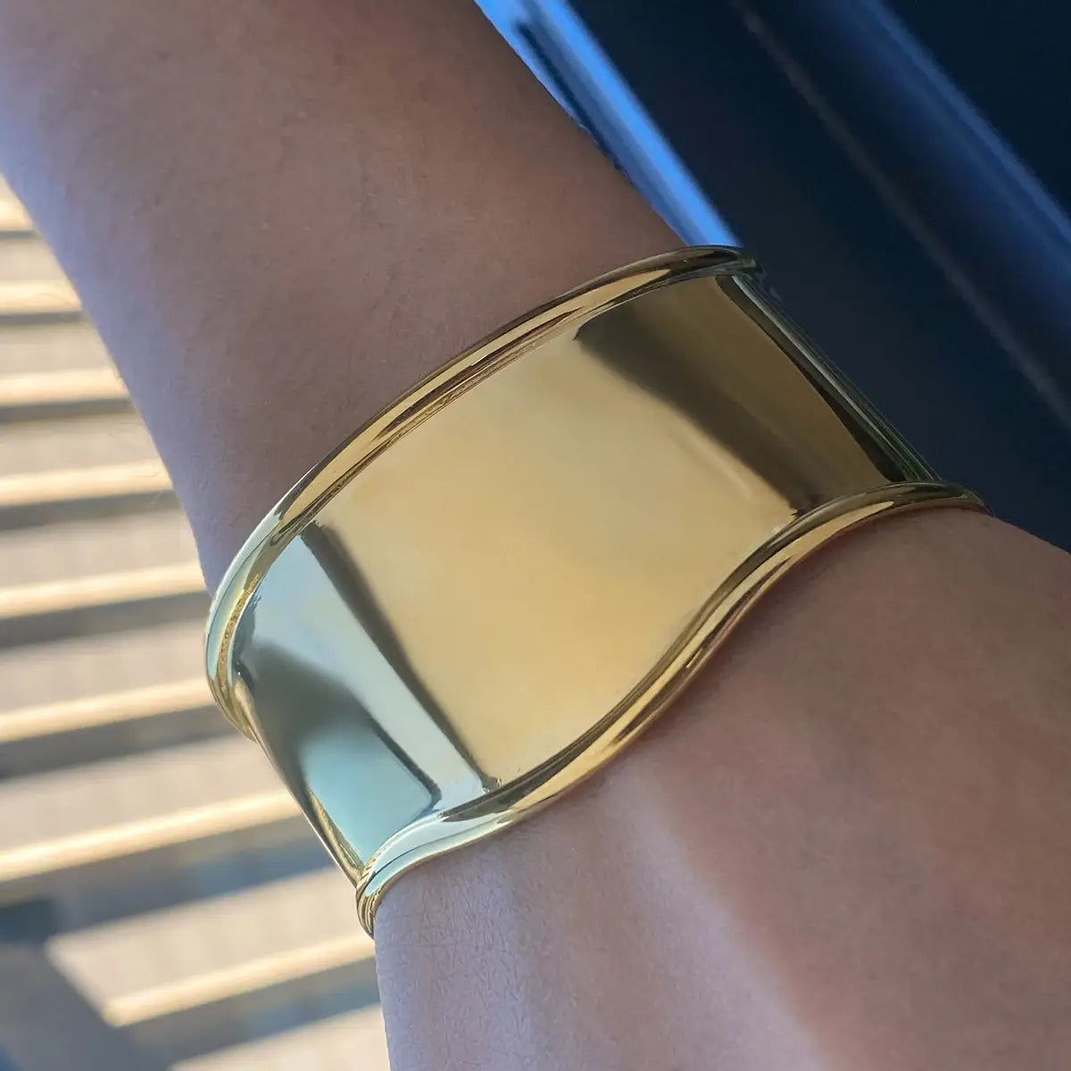 Wide Spiral Bracelet Stainless Steel