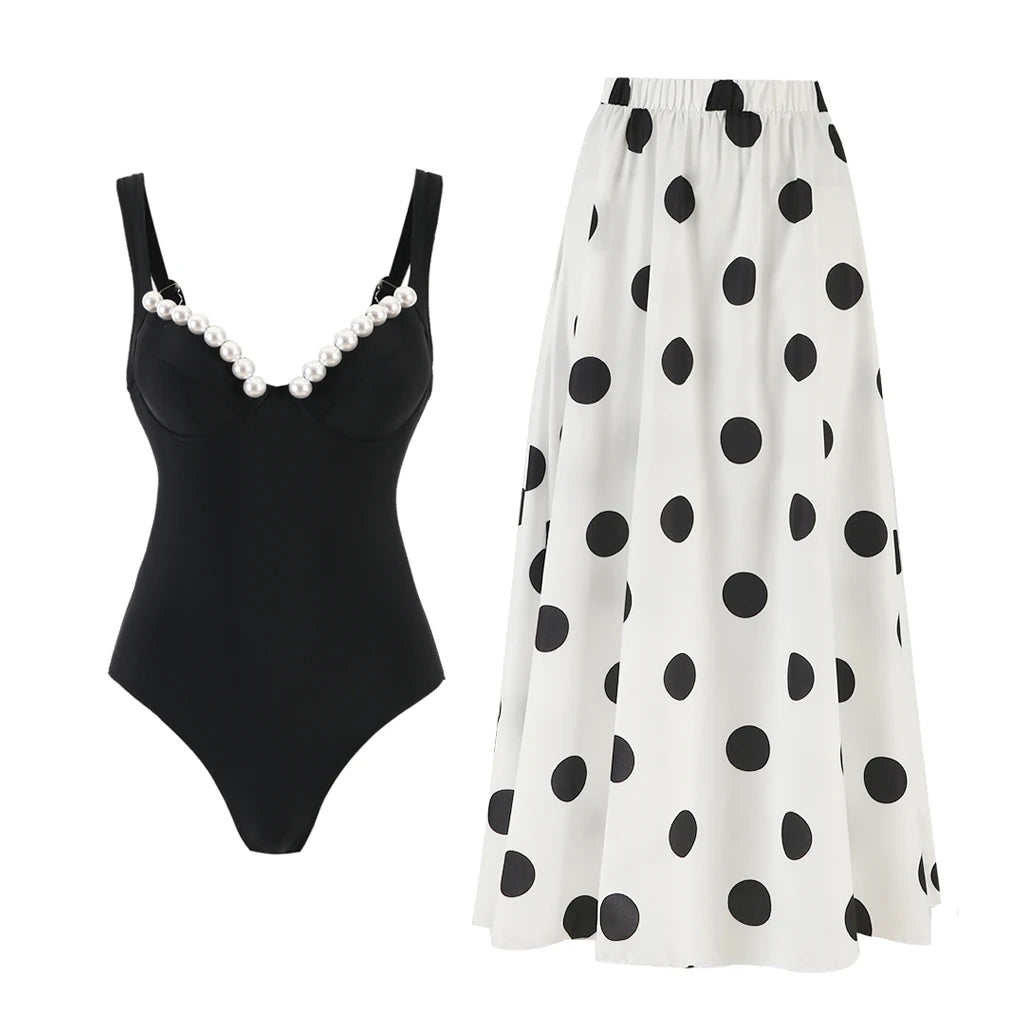 Ruffle Bikini Set Printed Women Swimwear Skirt - Norellé