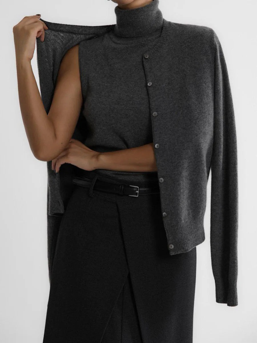 Women’s Solid Sweater Cardigan Long Sleeve