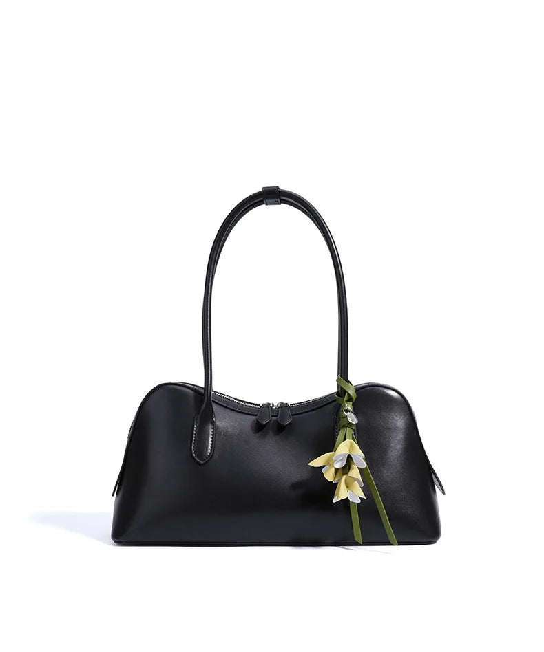 Cowhide Underarm Bag Genuine Leather