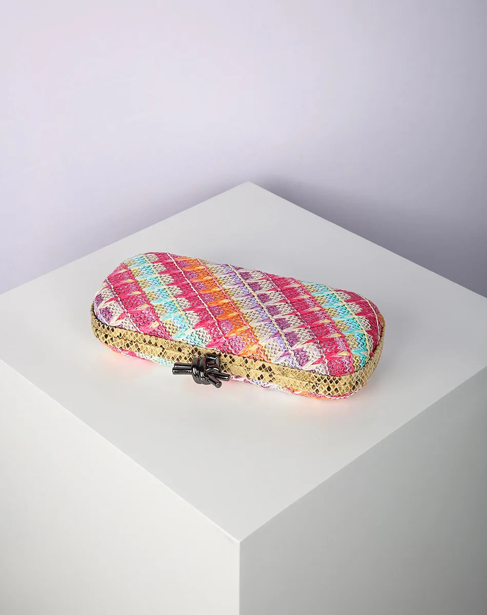 Women’s Straw Style Colorful Woven Clutch Bags
