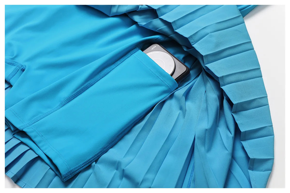 Gym Yoga Clothes Women’s Short Tennis Skirts With pocket Jumpsuit