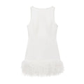 Elegant Women Feathers Mini Dress - Norellé