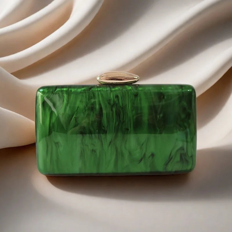 Marble Nude Handmade Textured Acrylic Evening Bag